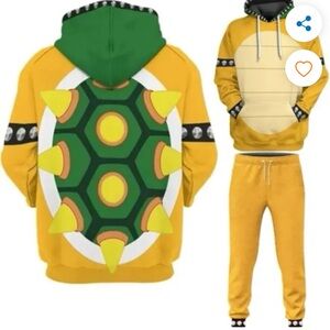 XL BOWZER two piece costume comes with glasses